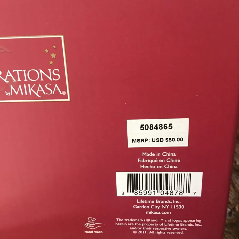 Mikasa Crystal Christmas Day Collection Bowl